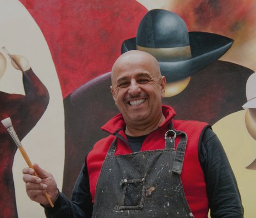 Retrato del artista Guilloume en su estudio